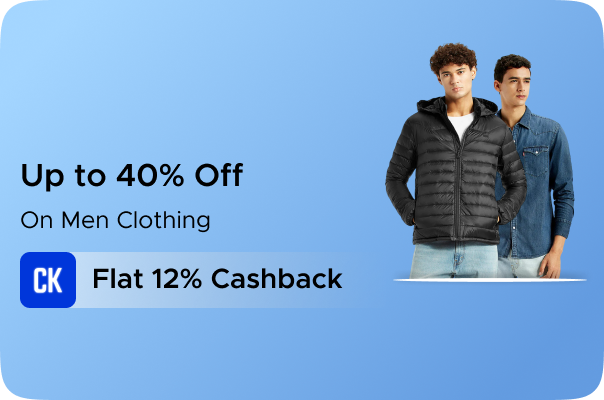 Levis: Upto 40% Off on Men Clothing + Flat 12% CashKaro Cashback